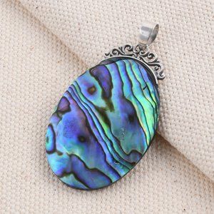 Abalone Shell Pendant in Sterling Silver